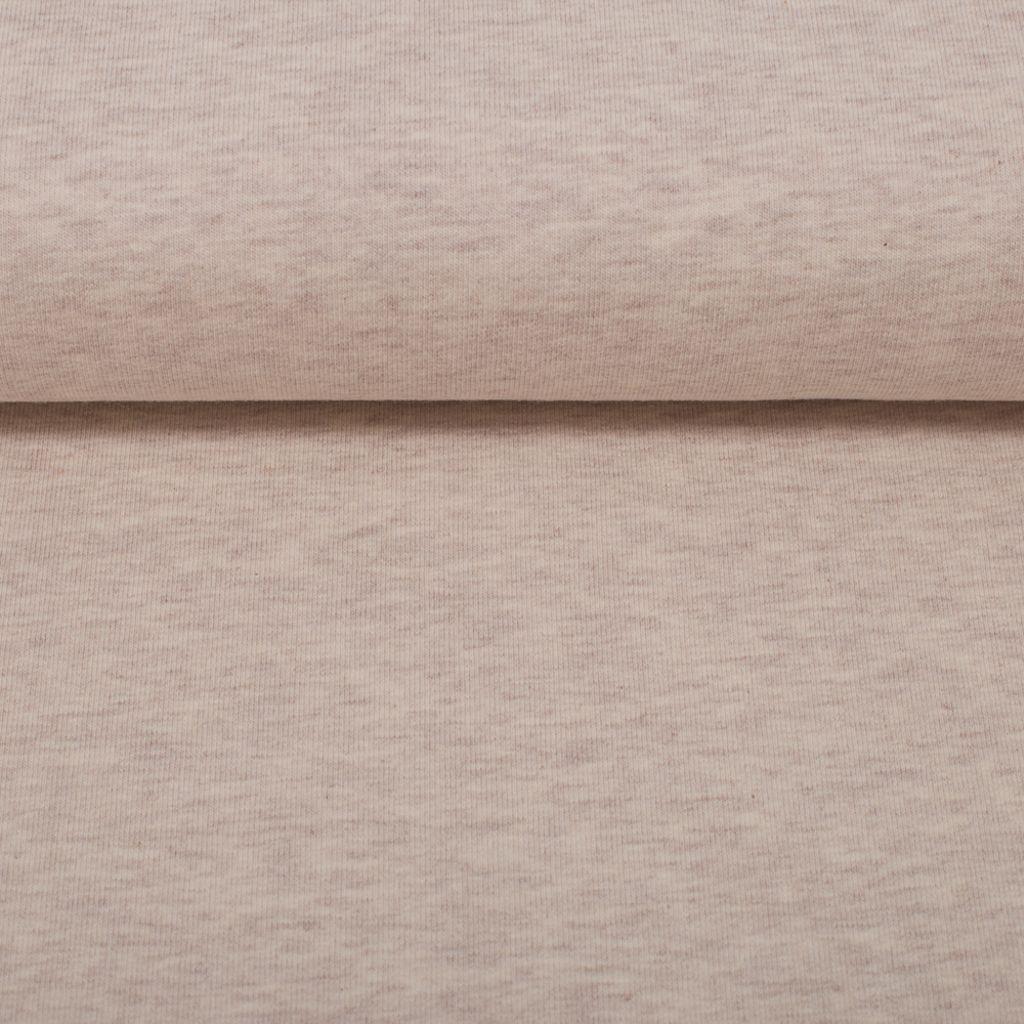 Stretch-Sweat melange ecru